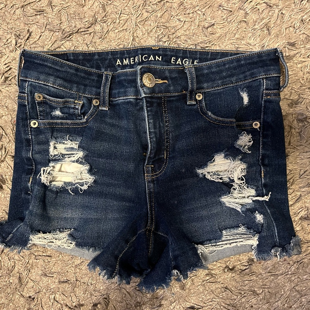 American eagle super stretch midi shorts